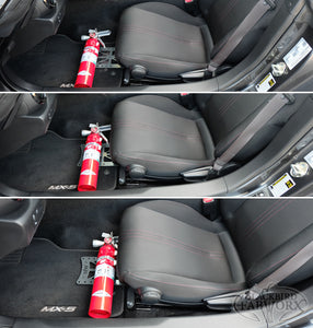 Blackbird Fabworx Fire Extinguisher Bracket - ND Miata (16-up) / Fiat 124 Spider (17-up)