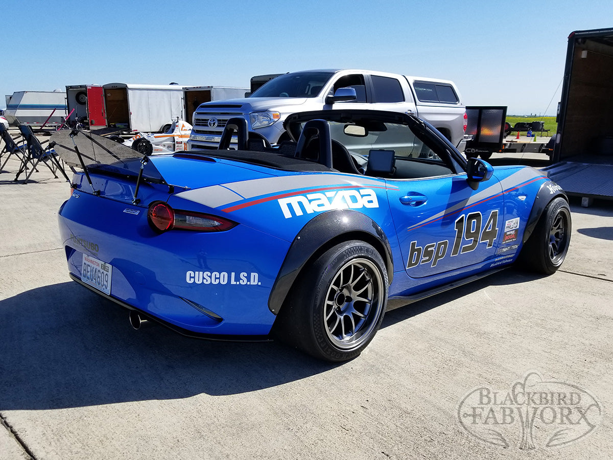 Blackbird Fabworx Adjustable Lexan Spoiler - ND Miata (2016-up ...